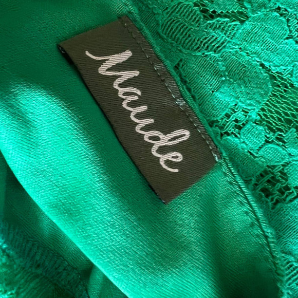 Maude Medium Green Lace Romper - Picture 8 of 10